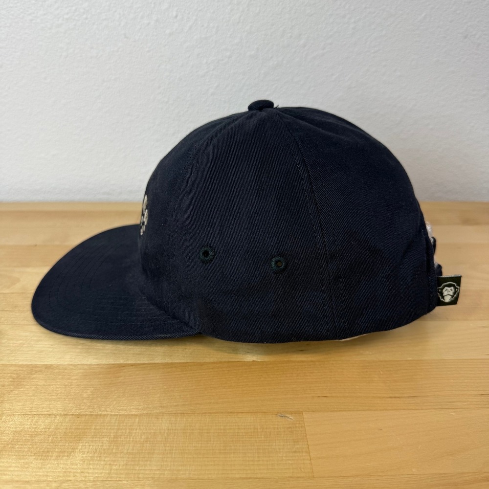 Howler Brothers Mens Navy Blue Embroidered Floral Logo Cotton Strapback Hat Cap - Picture 3 of 12
